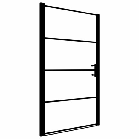 Douchedeur mat 100x178 cm gehard glas zwart 2