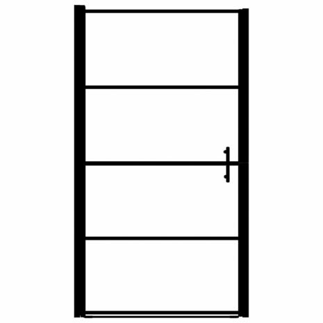 Douchedeur mat 100x178 cm gehard glas zwart 3