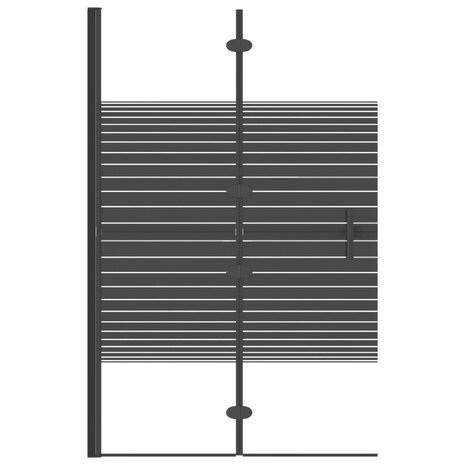 Douchewand inklapbaar 80x140 cm zwart 3