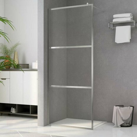Inloopdouchewand transparant 115x195 cm ESG-glas 1