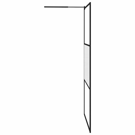 Inloopdouchewand 115x195 cm mat ESG-glas zwart 4