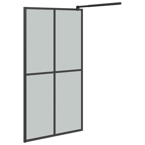 Inloopdouchescherm 100x195 cm donker gehard glas 5