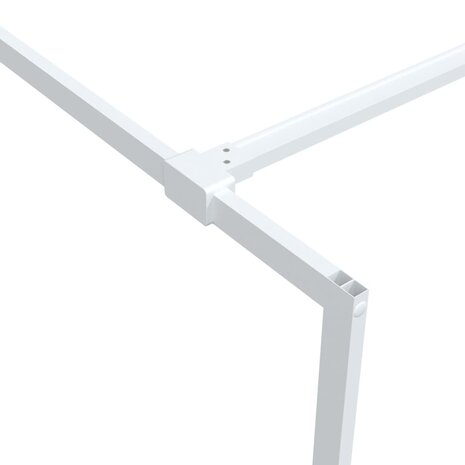 Inloopdouchewand 80x195 cm transparant ESG-glas wit 6