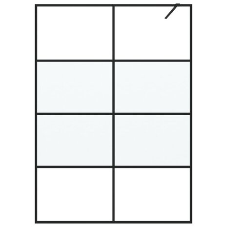 Inloopdouchewand 140x195 cm halfmat ESG-glas zwart 3