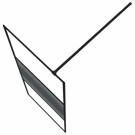 Inloopdouchewand 80x195 cm transparant ESG-glas zwart 5