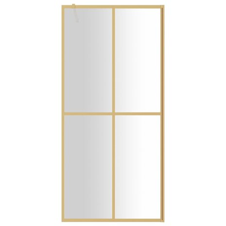 Inloopdouchewand transparant 80x195 cm ESG-glas goudkleurig 3