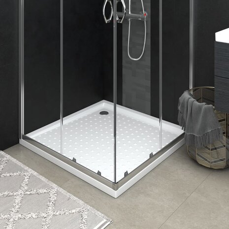 Douchebak met noppen 90x90x4 cm ABS wit 1