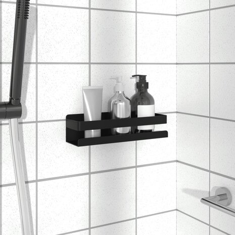 Doucherekje 23x6,5x6 cm geborsteld 304 roestvrij staal matzwart 1