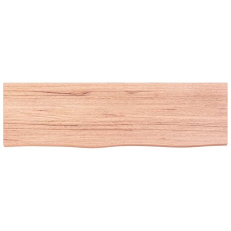 Wastafelblad 100x30x(2-4) cm behandeld massief hout lichtbruin 3