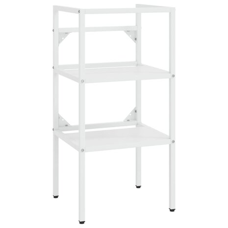 Wastafelframe met inbouwwastafel ijzer wit 3