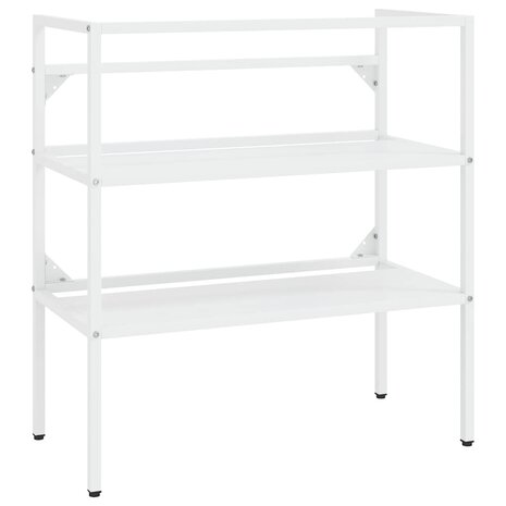 Wastafelframe met inbouwwastafel ijzer wit 3