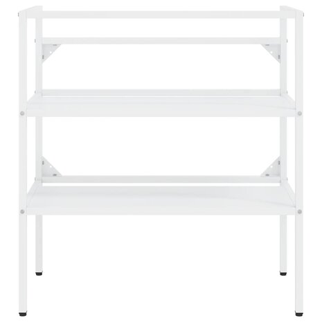 Wastafelframe met inbouwwastafel ijzer wit 4