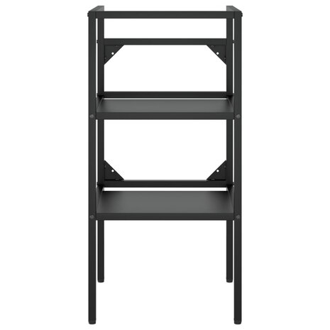 Wastafelframe met inbouwwastafel ijzer zwart 4