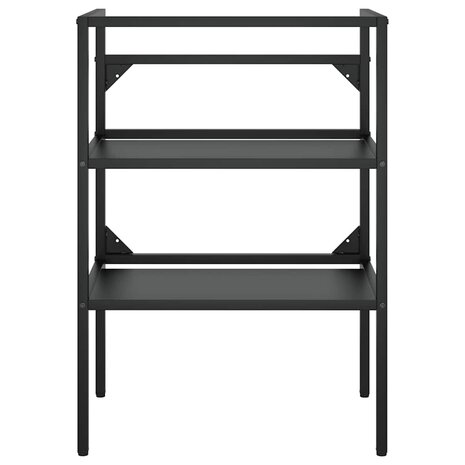 Wastafelframe 59x38x83 cm ijzer zwart 4