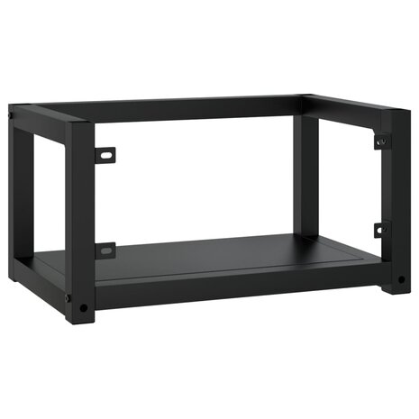 Wastafelframe wandgemonteerd 59x38x31 cm ijzer zwart 5