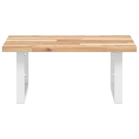 Badkamer wandschap staal en massief acaciahout 4