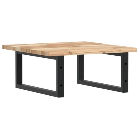 Badkamer wandschap staal en massief acaciahout 6