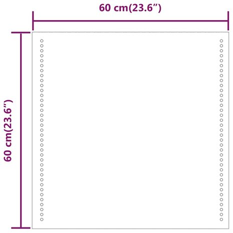 Badkamerspiegel LED 60x60 cm 9