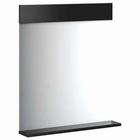 Badkamerspiegel met schap BERG 60x12x70 cm massief hout zwart 3