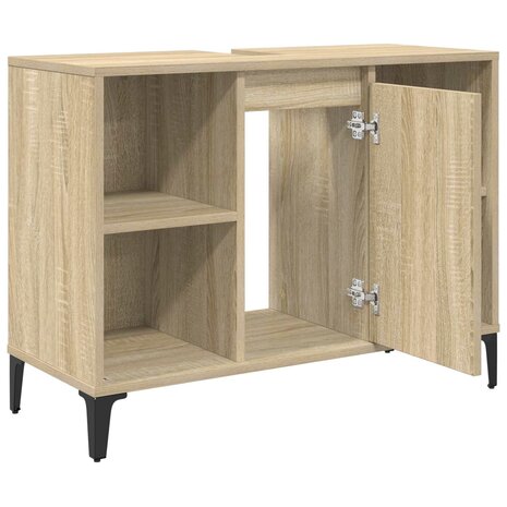 Wastafelkast met plank met opslag Sonoma Eiken 80 x 33 x 60 cm 5