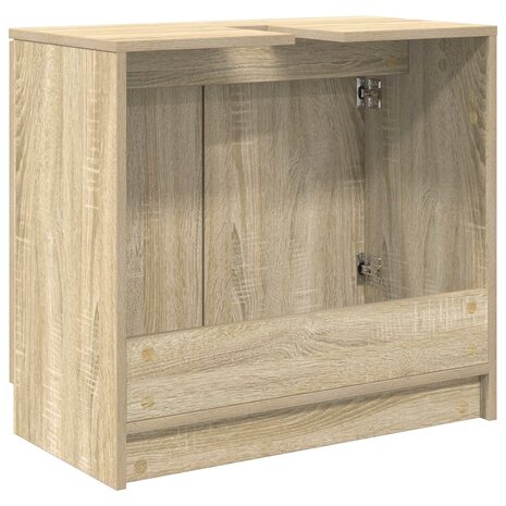 Badkamerkast Sonoma Eiken 64,5 x 33,5 x 59 cm Bewerkt hout 8