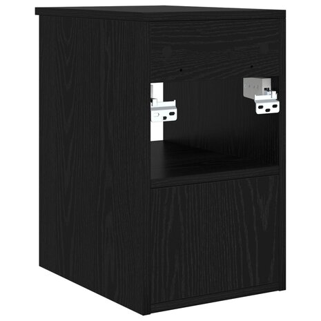 Badkamerkast Tussenin Zwart eiken 30 x 35 x 50 cm Bewerkt hout 6