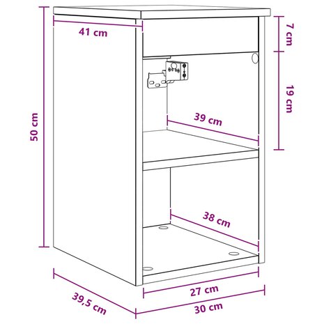 Badkamerkast Tussenin Oud hout 30 x 35 x 50 cm Bewerkt hout 9
