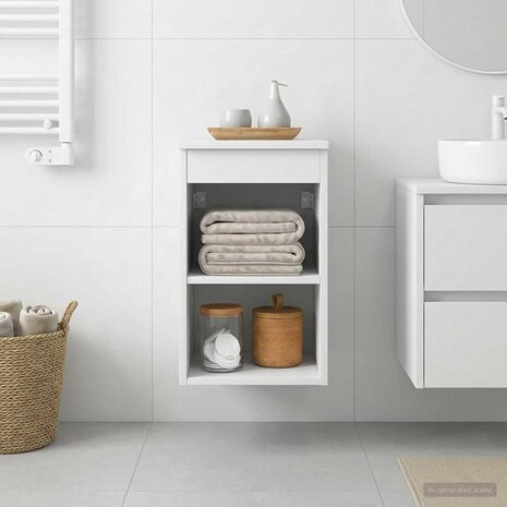 Badkamerkast Tussenin Wit 30 x 41 x 50 cm Bewerkt hout 1