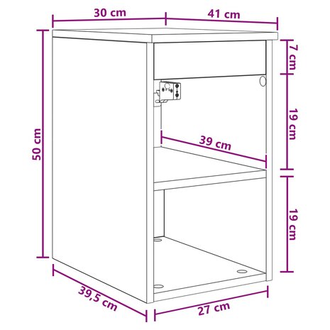 Badkamerkast Tussenin Oud hout 30 x 41 x 50 cm Bewerkt hout 9