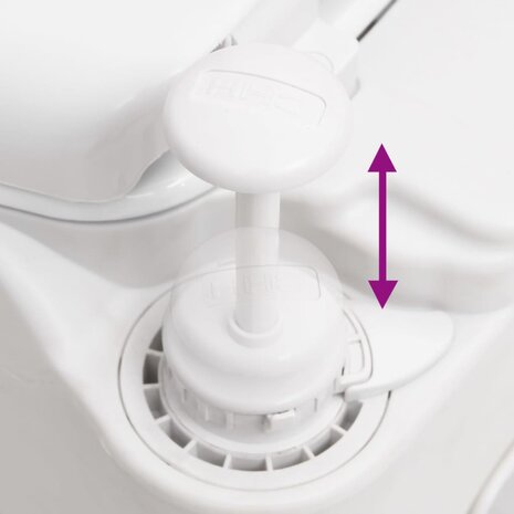 Campingtoilet ge&iuml;ntegreerd 24+17 L HDPE en PP wit 6