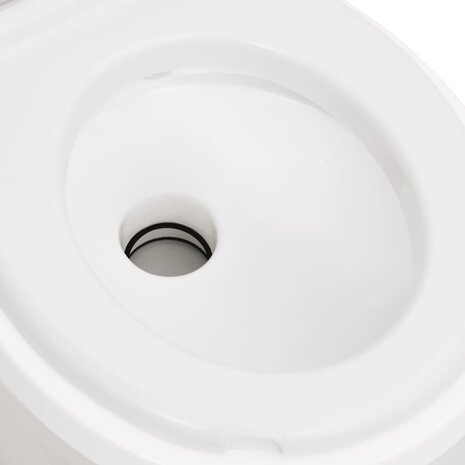 Campingtoilet ge&iuml;ntegreerd 24+17 L HDPE en PP wit 9