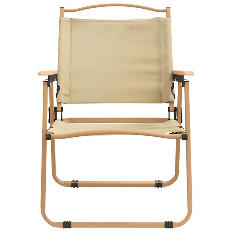 Campingstoelen 2 st 54x55x78 cm oxford stof beige 4