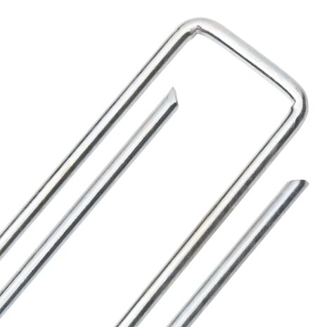 Grondharingen 25 st U-vormig 20x4 cm gegalvaniseerd staal 4
