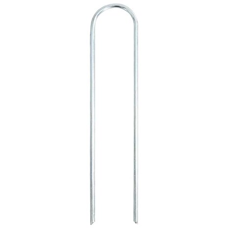 Grondharingen 25 st U-vormig 20x3,5 cm gegalvaniseerd staal 2