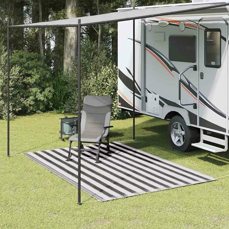 Tenttapijt 200x300 cm antracietkleurig en wit 1