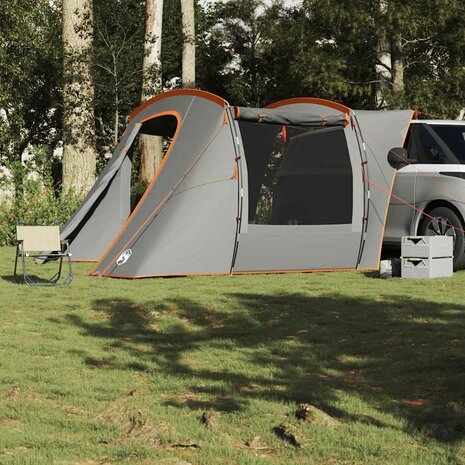 Autotent waterdicht grijs en oranje 3