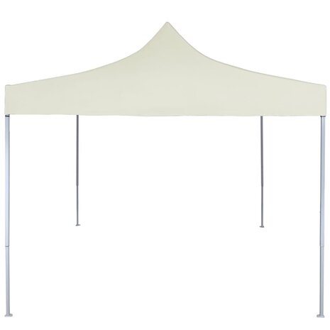 Partytent professioneel inklapbaar 2x2 m staal cr&egrave;me 2