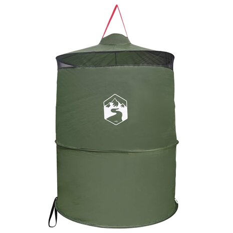 Pop-up Toilet Tent met Hangende Touw Groen 97 x 126 cm 2