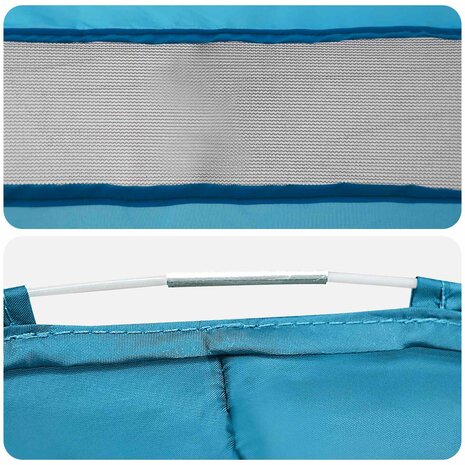 Pop-up Toilet Tent met Hangende Touw Blauw 97 x 126 cm 7