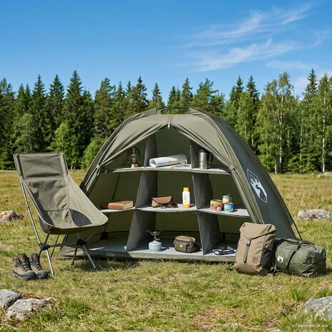 Opbergtent Olijfgroen 120 x 50 x 70 cm Polyester en staal 1