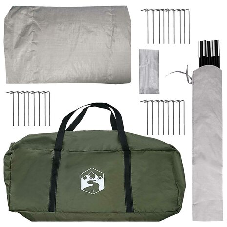 Tipi Tent Olijfgroen 600 x 600 x 350 cm Polyester en staal 9