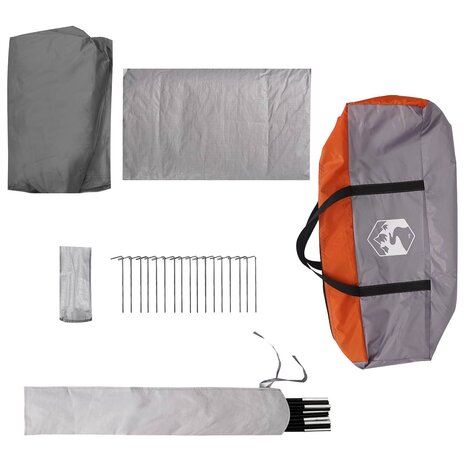 Tunneltent Grijs en Oranje 361 x 235 x 147 cm 8