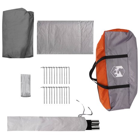 Tunneltent Grijs en Oranje 520 x 260 x 175 cm 8