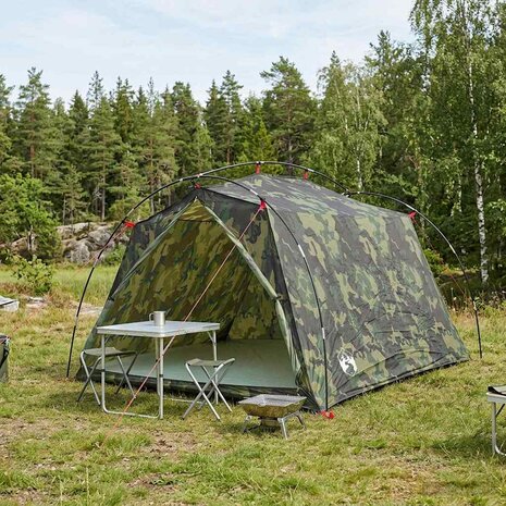 Tunneltent Camouflage 2-persoons 185T Polyester met PU Coating 1