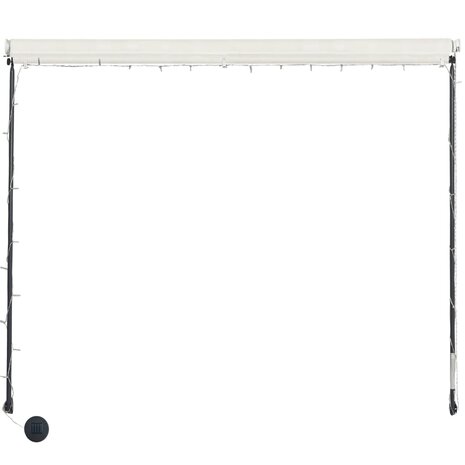 Luifel uittrekbaar met LED 300x150 cm cr&egrave;me 5