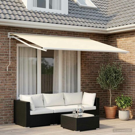 Vervangingsdoek voor zonnescherm Cr&egrave;mekleurig 300 x 250 cm 1