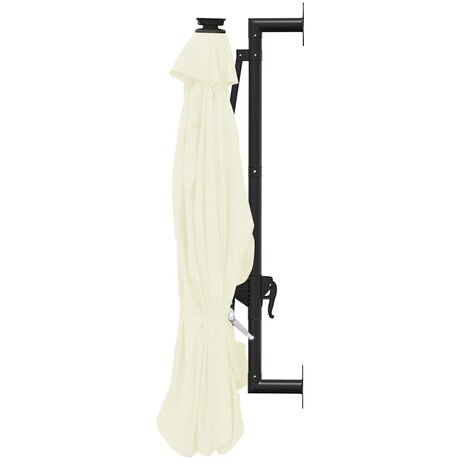 Wandparasol met LED's 300 cm zandkleurig 5