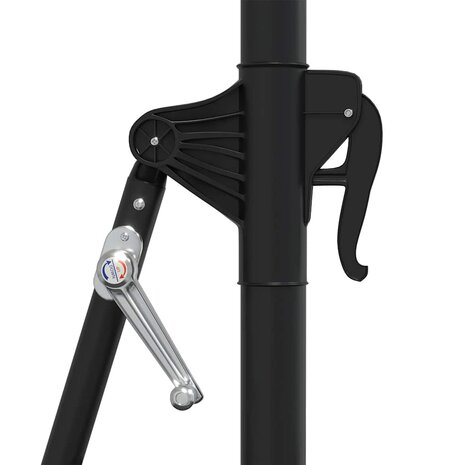 Wandparasol met LED's 300 cm zandkleurig 7