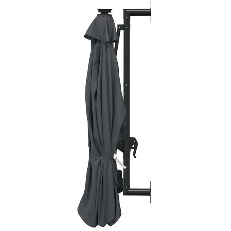 Wandparasol met LED's 300 cm antracietkleurig 5