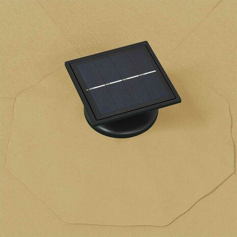 Wandparasol met LED's 300 cm taupe 6